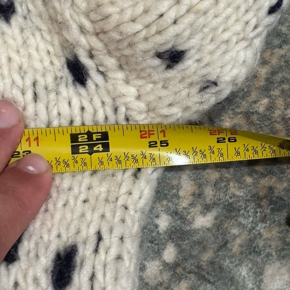 Vintage 80s Ski Lodge mens heavy wool fair isle sweater large - Picture 8 of 9